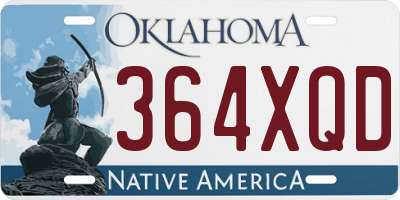 OK license plate 364XQD