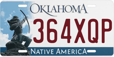 OK license plate 364XQP