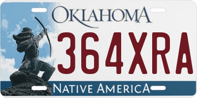 OK license plate 364XRA