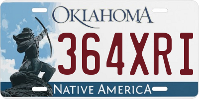 OK license plate 364XRI