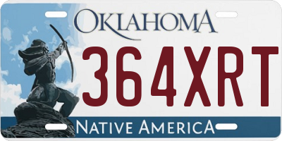 OK license plate 364XRT