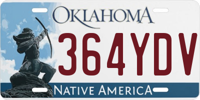 OK license plate 364YDV