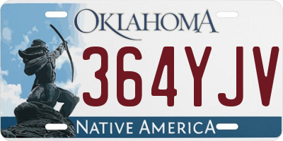 OK license plate 364YJV