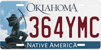OK license plate 364YMC