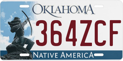 OK license plate 364ZCF