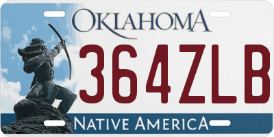 OK license plate 364ZLB