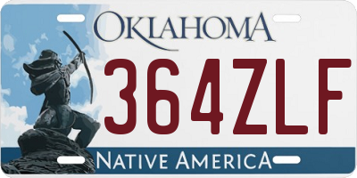 OK license plate 364ZLF