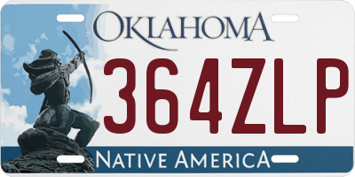 OK license plate 364ZLP