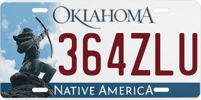 OK license plate 364ZLU