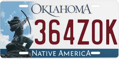 OK license plate 364ZOK