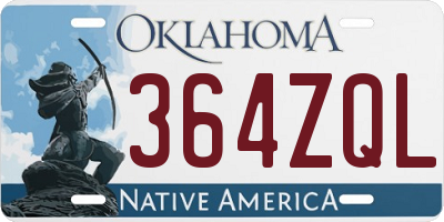 OK license plate 364ZQL