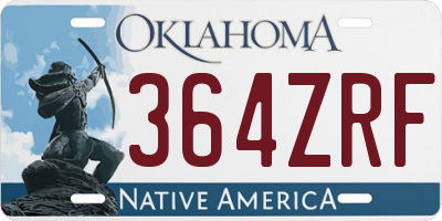 OK license plate 364ZRF