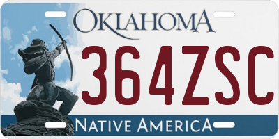 OK license plate 364ZSC