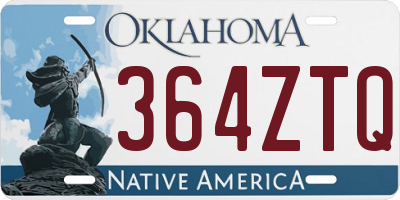 OK license plate 364ZTQ
