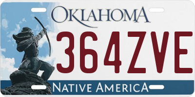 OK license plate 364ZVE