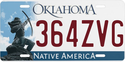OK license plate 364ZVG