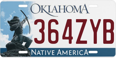 OK license plate 364ZYB