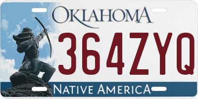 OK license plate 364ZYQ