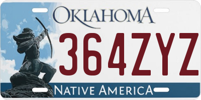 OK license plate 364ZYZ