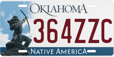 OK license plate 364ZZC