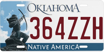 OK license plate 364ZZH