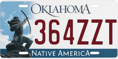 OK license plate 364ZZT