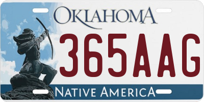 OK license plate 365AAG