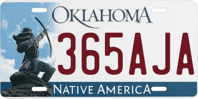 OK license plate 365AJA