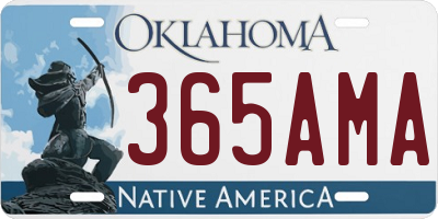 OK license plate 365AMA
