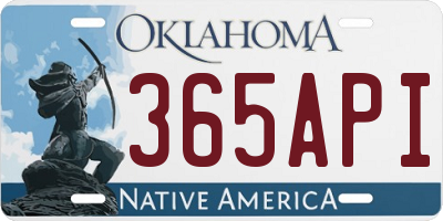 OK license plate 365API