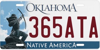 OK license plate 365ATA