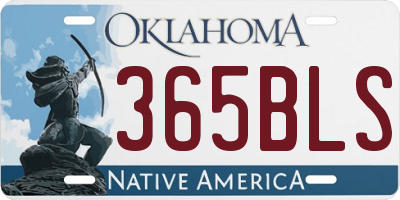 OK license plate 365BLS
