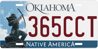 OK license plate 365CCT