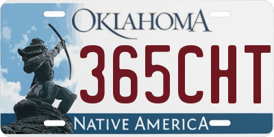 OK license plate 365CHT