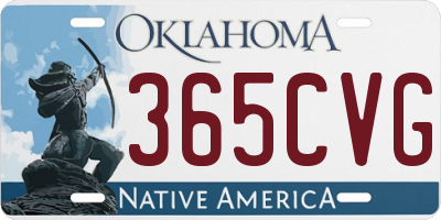 OK license plate 365CVG