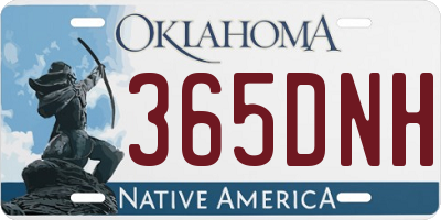 OK license plate 365DNH