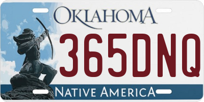 OK license plate 365DNQ