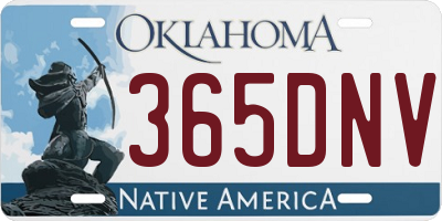 OK license plate 365DNV