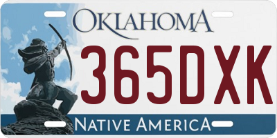 OK license plate 365DXK