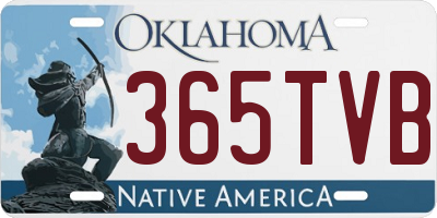 OK license plate 365TVB