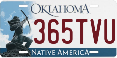 OK license plate 365TVU