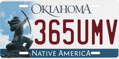 OK license plate 365UMV