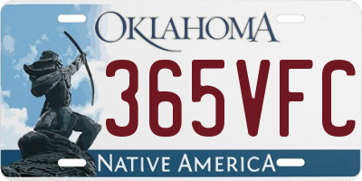 OK license plate 365VFC