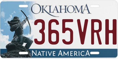 OK license plate 365VRH