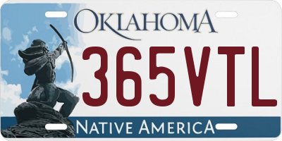 OK license plate 365VTL