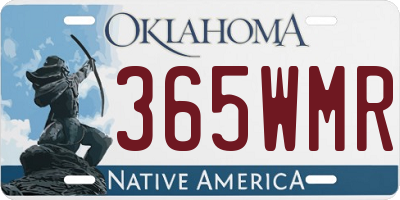 OK license plate 365WMR
