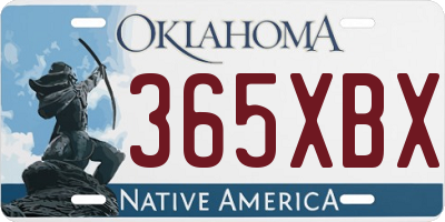 OK license plate 365XBX