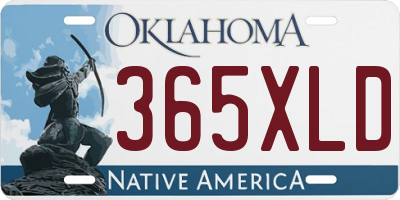 OK license plate 365XLD