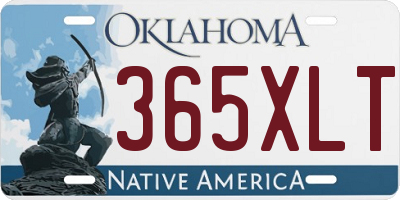 OK license plate 365XLT