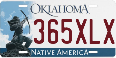 OK license plate 365XLX